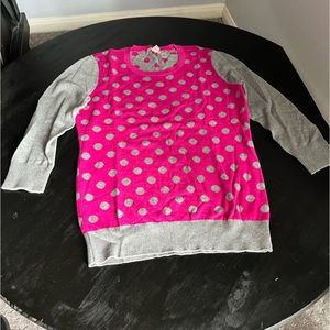 Banana Republic Pink/Gray Polkadot 3/4
Sleeve Sweater